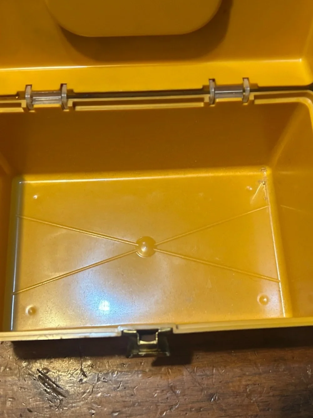 Wil-Hold Wilson Plastic Mustard Small Empty Sewing Box